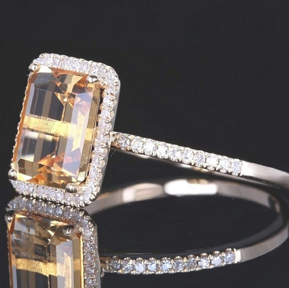 🌋last chance🌋Yellow diamond ring - Picture 3 of 5